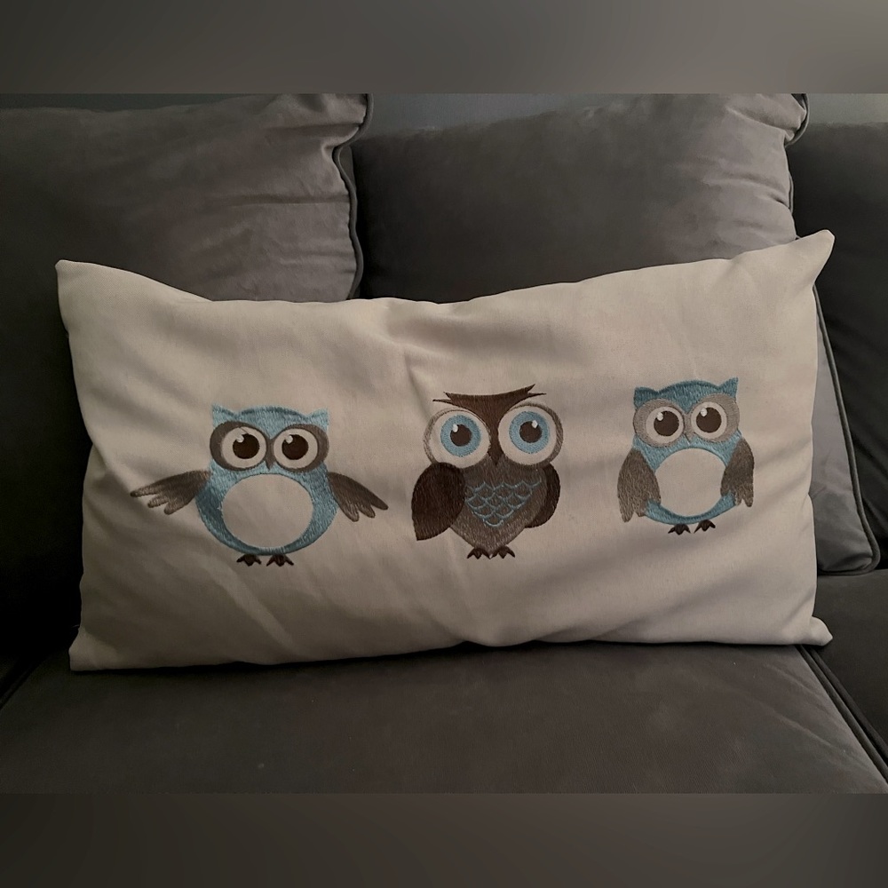 Owl throw pillow